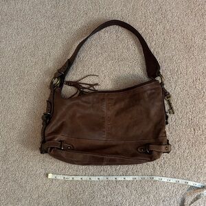 Fossil Rich Brown Leather Shoulder Bag